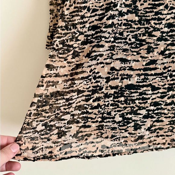 Zara Animal Print Milkmaid Dress with Velvet Bow - Size M - Picture 4 of 14